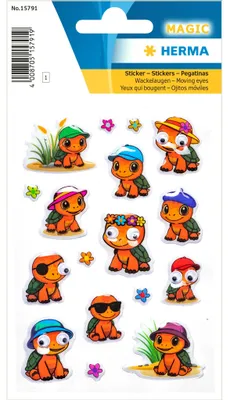 Zdjęcie produktu dla HERMA 15791 HERMA Sticker MAGIC Schildkröten, Wackelaugen
