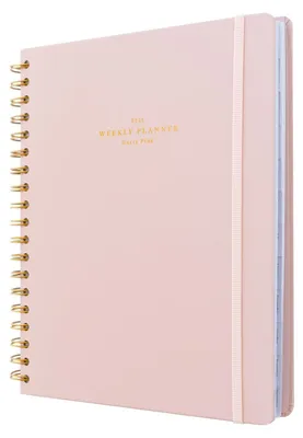 Image de Kokonote Agenda 2024-2025, couleur rose poudré - Planificateur hebdomadaire, 17 mois
