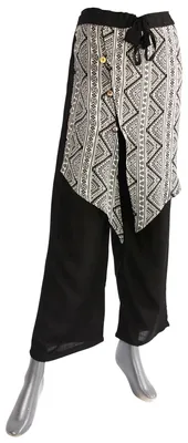 Produktbild von Haremshose - Pluderhose - Aladinhose - Modell 03 - Muster 03 - schwarz