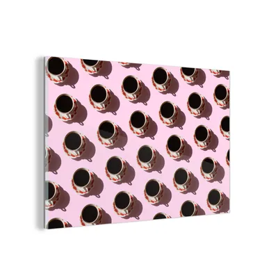 Obrázok produktu pre MuchoWow® Sklenené obrazy - Obrazy na stenu - Foto na skle Dizajn - Káva - čierna 120x80cm Nástenná dekorácia zo skla - akrylový sklenený obraz - akrylové