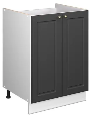 Obrázok produktu pre Spodná skrinka pod drez Vicco Fame-Line Antracitovo-zlatý vidiecky dom/biely 60 cm, Model 65073