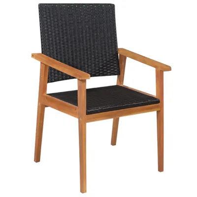 Immagine prodotto di Set da Pranzo da Giardino 5 pz in Polyrattan Nero e Marrone