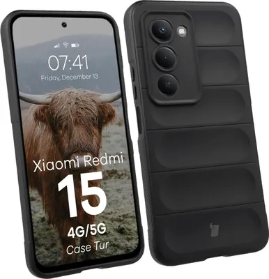 Produktbild von Robuste Handyhülle für Xiaomi Redmi 15 4G / 5G, Bizon Case Tur, Schwarz