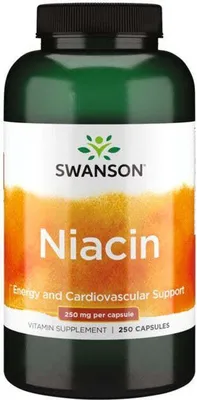 Obrázok produktu pre Vitamín B-3 niacínamid 250 mg 250 kapsúl Swanson Health Products