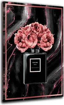 Produktbild von Eau De Parfüm Flower Style Wandbild Leinwandbild Kunstdruck XL Wanddeko: 100x150x4cm