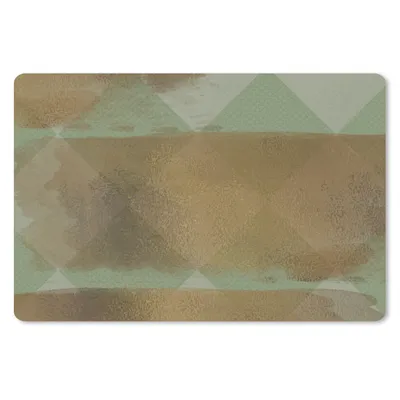 Produktbild von MuchoWow® Mauspad Mousepad Muster - Streifen - Gold - Grün 27x18 cm - Mousepads - Maus Mat - Pad - Mausunterlage - Büroartikel - Desk Matten