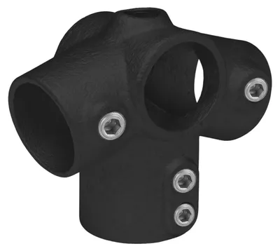 Produktbild von GeZu Impex Rohrverbinder  271/2° Traufentopstück Ø 42 mm Schwarz Pulverbeschichtet Dachrohrverbinder