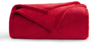 Produktbild von Weiche Decke Rot - Fleecedecke 130x150 cm