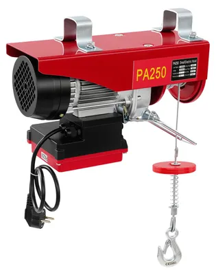 Obrázok produktu pre Elektrické navijaky, napätie 220V, výkon 550W, nosnosť 250 kg, zdvih 12 metrov, bezdrôtové diaľkové ovládanie