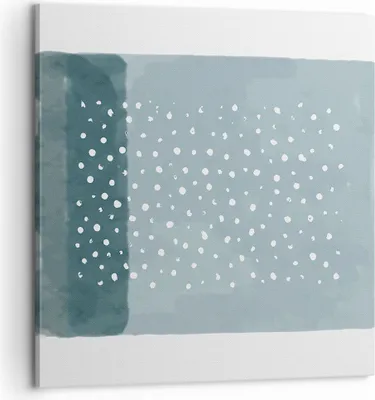 Produktbild von Bild auf Leinwand - Leinwandbild - Einteilig - Aquarell Modern Blau - 60x60cm - Wand Bild - Wanddeko - Wandbilder - Leinwanddruck - Bilder - Wanddekoration - Leinwand bilder - Wandbild - AC60x60-4550