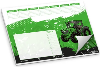 Produktbild von itenga Schreibtischunterlage Traktor DIN A3 50 Blatt