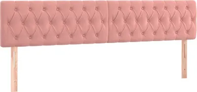 Produktbild von vidaXL Kopfteile Rosa 200x7x78/88 cm Samt