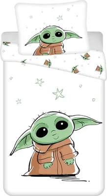 Produktbild von Pościel Star Wars The Mandalorian Baby Yoda poszwa na kołdrę 140x200+70x90cm