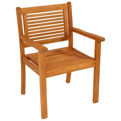 Produktbild von DEGAMO Gartenstuhl Holzstuhl Gartensessel CORUNA, Eukalyptusholz braun geölt