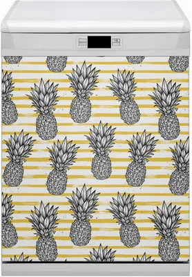 Produktbild von Dekorative Magnetmatte Küche Geschirrspüle 60x80 cm  Magnet für Spülmaschine  - Ananas
