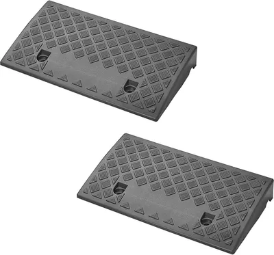 Produktbild von Bordsteinrampe Auffahrrampe 50 x 27 x 7 cm 3000 kg Auffahrhilfe für Auto Schwarz