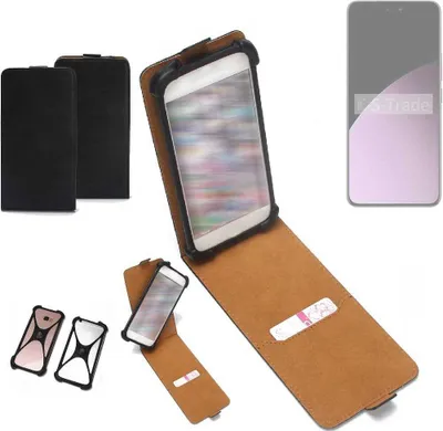 Produktbild von K-S-Trade Handyhülle Schutzhülle kompatibel mit Xiaomi 14 Civi Hülle Case Cover Flip Style Bumper schwarz 1x