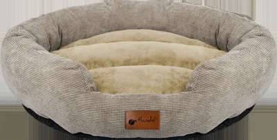 A pet bed is shown from a front-facing, slightly elevated angle against a white background.