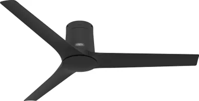 Produktbild von Deckenventilator mit Fernbedienung Athens Low Profile Schwarz 132 cm