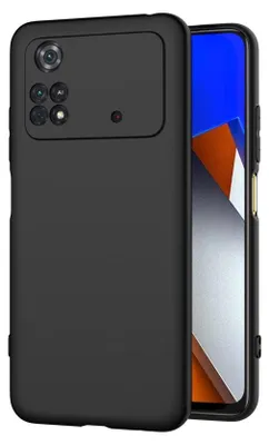 Immagine prodotto di Custodia in silicone per Xiaomi Poco M4 Pro 4G copertura protettiva nero opaco Backcover custodia del telefono cellulare