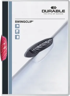 Obrázok produktu pre Durable 25 Klemmhefter SWINGCLIP rot DIN A4