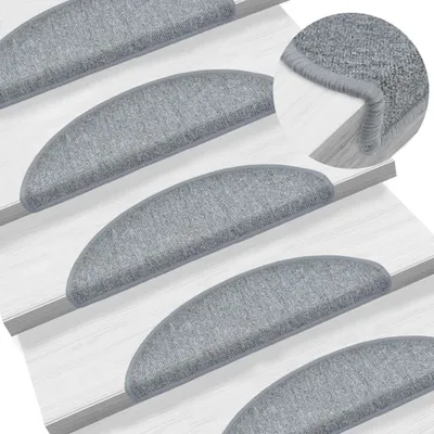 Image de The Living Store Tapis de sol 10 pièces 56x17x3 cm gris clair