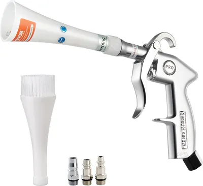 Zdjęcie produktu dla Pistolet do czyszczenia sprężonym powietrzem VEVOR, pistolet myjący 6-9,2 bar z 2 zestawami dysz, dysza obrotowa 360° do dokładnego czyszczenia, pistolet do czyszczenia samochodów, kompatybilny ze sprężarką powietrza 1/4 NPT