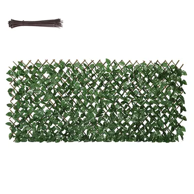 Produktbild von Ausziehbarer Weidenzaun Sichtschutz Blättermatte, Höhenbereich: 40 - 120cm, Breitenbereich: 113 - 308cm
