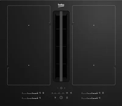 Zdjęcie produktu dla Beko HIXI64701UP, Czarny, Wbudowany, 60 cm, Płyta indukcyjna strefowa, Szkło, 4 stref(y)