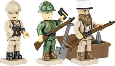 Produktbild von Konstruktionsspielzeug Bausteine kleine Armee Soldaten in Uniformen aus dem Zweiten Weltkrieg