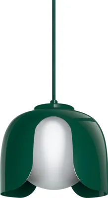 Zdjęcie produktu dla Lampa wisząca OSRAM Decor Corolle, zielone szkło metalowe, gniazdo E27, kabel tekstylny, 200 mm, styl retro