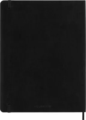 Produktbild von Moleskine 18 Monate Wochenkalender 2026/2027, XL, 1 Wo = 1 Seite, Rechts Linierte Seite, Weicher Einband, Schwarz