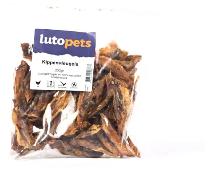 Productafbeelding van Lutopets Kippenvleugels – 250 g – Kauwsnack voor honden