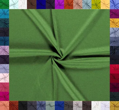Locker drapiertes, elastisches Baumwoll-Jersey-Gewebe in Pistaziengrün, 8 % Elasthan, Öko-Tex Klasse 1, Meterware für Bekleidung.