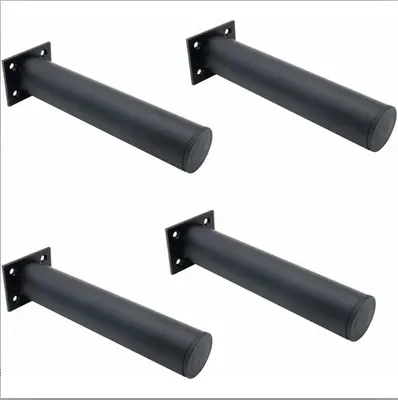 Produktbild von Verstellbare Möbelfüße 4 Stück, Aluminiumlegierung Schwarz, 38 x 200 mm, Für Sofa TV-Möbel