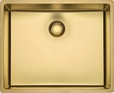 Produktbild von REGINOX R35160 NEW YORK 50X40 Comfort GOLD Flax Edelstahlspüle ab Schrankbreite 60 cm / Flächenbündig / Flacheinbau / Unterbau