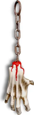 Produktbild von Blutige Zombiehände weiß/rot Deko 42 cm -