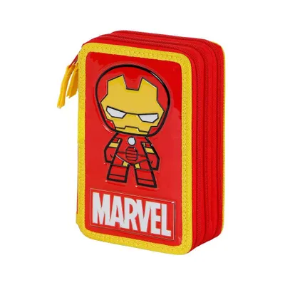 Immagine prodotto di Astuccio triplo per matite Marvel Iron Man in lega, rosso