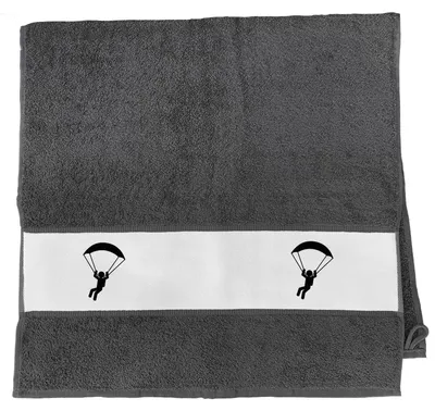 Produktbild von Huuraa Handtuch Paragliding Gleitschirmfliegen 50x100cm Graphite Baumwolle Handtuch Geschenkidee