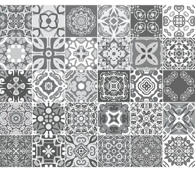 Image de Autocollants décoratifs pour carrelage de cuisine et de salle de bain – 30 autocollants Azulejos Alioth – 30 autocollants de 20 x 20 cm