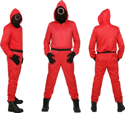 Image de Salopette rouge série coréenne Team Kreis costume carnaval, taille : XL