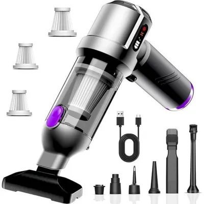 Immagine prodotto di Aspirapolvere portatile a batteria, 26000 Pa, senza fili, 4-in-1, con filtro HEPA e display LED
