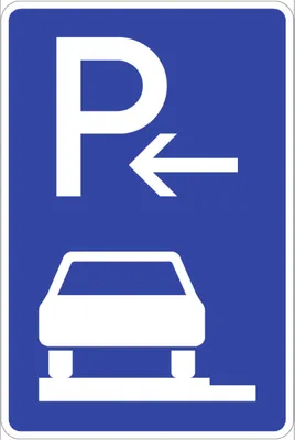 Produktbild von Verkehrsschild VZ315-62, Parken ganz auf Gehwegen links (Ende), Alu, RA2, 600...