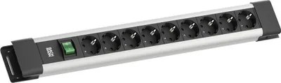 Immagine prodotto di BACHMANN CONNECTUS 9xCEE7/3, 1xinterruttore 2,0m CEE7/7 Grigio