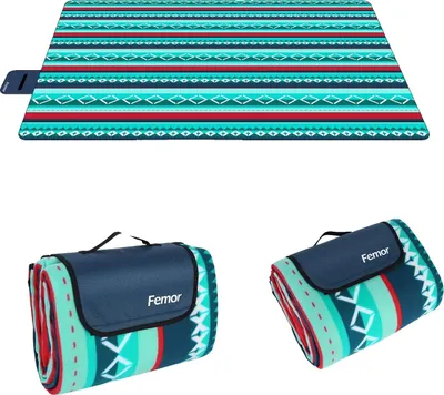 Obrázek produktu pro Pikniková deka, voděodolná, přenosná, zelená 2x2m