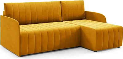 Produktbild von LIKMA Senf Ecksofa Otto SLIM 208x145 cm mit Schlaffunktion (200x140 cm) Eckcouch mit Bettkasten Wohnlandschaft mit Bettkasten Bettsofa mit Stauraum Polstermöbel Sofa 3 Sitzer