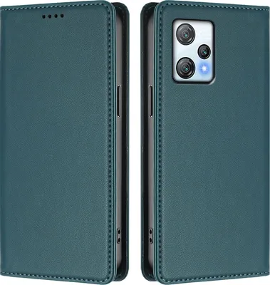 Produktbild von Handyhülle für Blackview A53, Kunstleder Klapphülle Stoßfeste Magnetische Hülle mit Ständer Grün