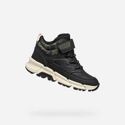 Produktbild von Geox Schwarze Jungen-Ankle-Boots Flexyper Plus 28