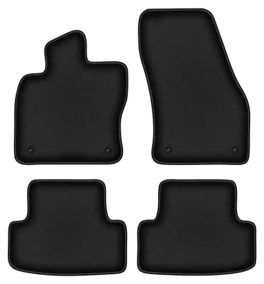 Image de Tapis de sol en moquette pour Skoda Karoq 2017- (crossover) – jeu 4 pièces, noirs, sur mesure – Wielganizator DURBAN