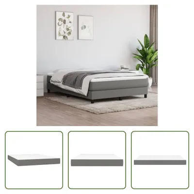 Zdjęcie produktu dla The Living Store Materac sprężynowy kieszeniowy ciemnoszary 140x190x20 cm tkanina